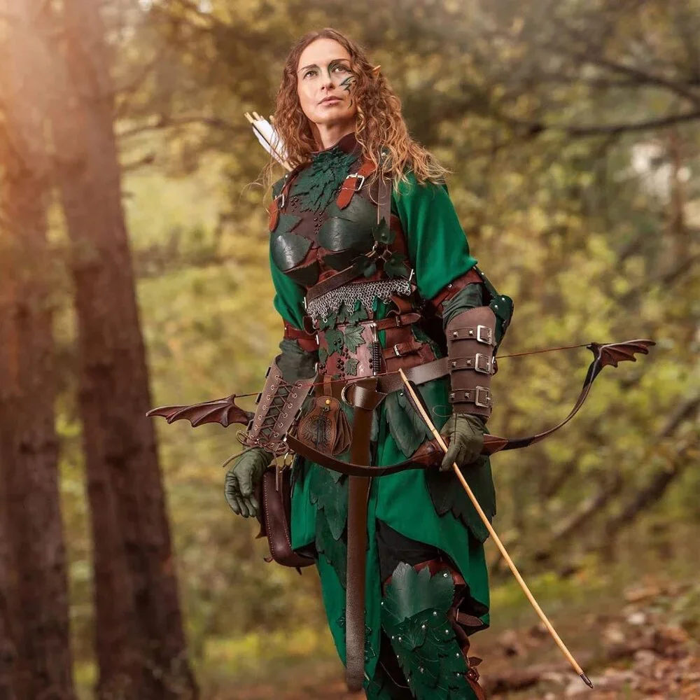 4 Pcs Halloween Medieval Costume Accessories, Including Faux Leather Arm Guards, - Picture 7 of 7